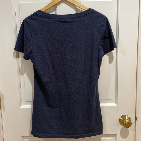 Next Level Apparel | "Wifey" V-Neck T-Shirt; Size Large; Navy Blue - Picture 6 of 7